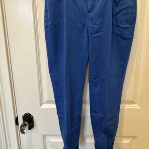 Chico’s royal blue so slimming girlfriend rolled cuff ankle jeans